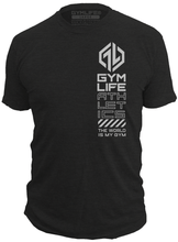 Load image into Gallery viewer, POWER UP VERT - Mens Athletic 52/48 Premium T-Shirt, Made of USA, Black