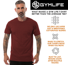 Load image into Gallery viewer, POWER UP - Mens Athletic 52/48 Premium T-Shirt, Crimson Red