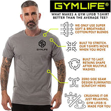 Load image into Gallery viewer, GYM LIFE - FLAG ICON - Mens Athletic 52/48 Perfromance Workout T-Shirt, Slate Gray

