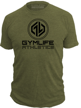 Load image into Gallery viewer, COUNTER BALANCE - Mens Athletic 52/48 Performance Workout T-Shirt, Olive