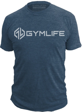 Load image into Gallery viewer, POWER UP LIGHTWAVE - Mens Athletic 52/48 Performance Workout T-Shirt, Navy Blue