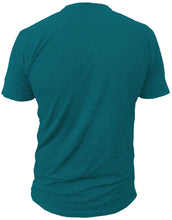 Load image into Gallery viewer, POWER UP ICON - Mens Athletic 52/48 Premium T-Shirt, Made of USA, Ocean Blue Heather