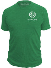 Load image into Gallery viewer, POWER UP ICON - Mens Athletic 52/48 Premium T-Shirt, Made of USA, Lucky Clover Green