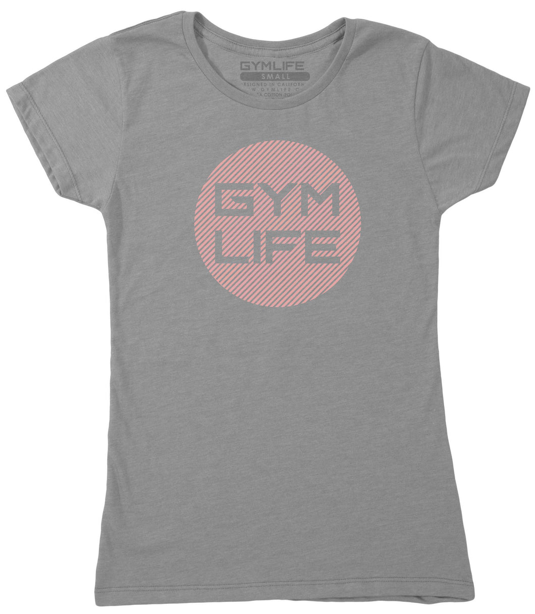 Gym Life® Womens - Sunset - 52/48 T-Shirt - Heather Grey