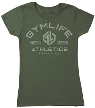 Load image into Gallery viewer, Gym Life® Womens - Supply Co. - 52/48 T-Shirt - Olive
