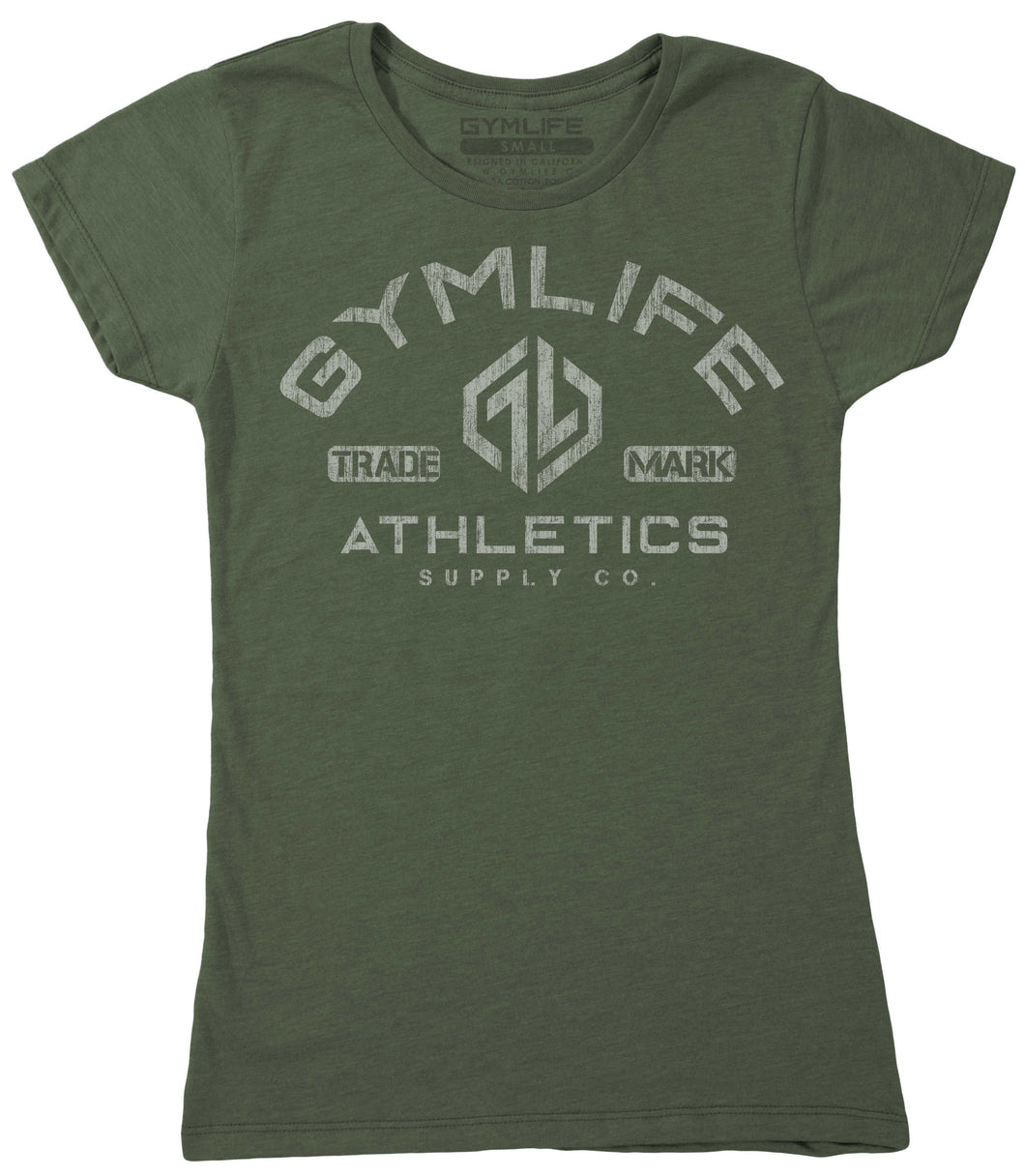 Gym Life® Womens - Supply Co. - 52/48 T-Shirt - Olive