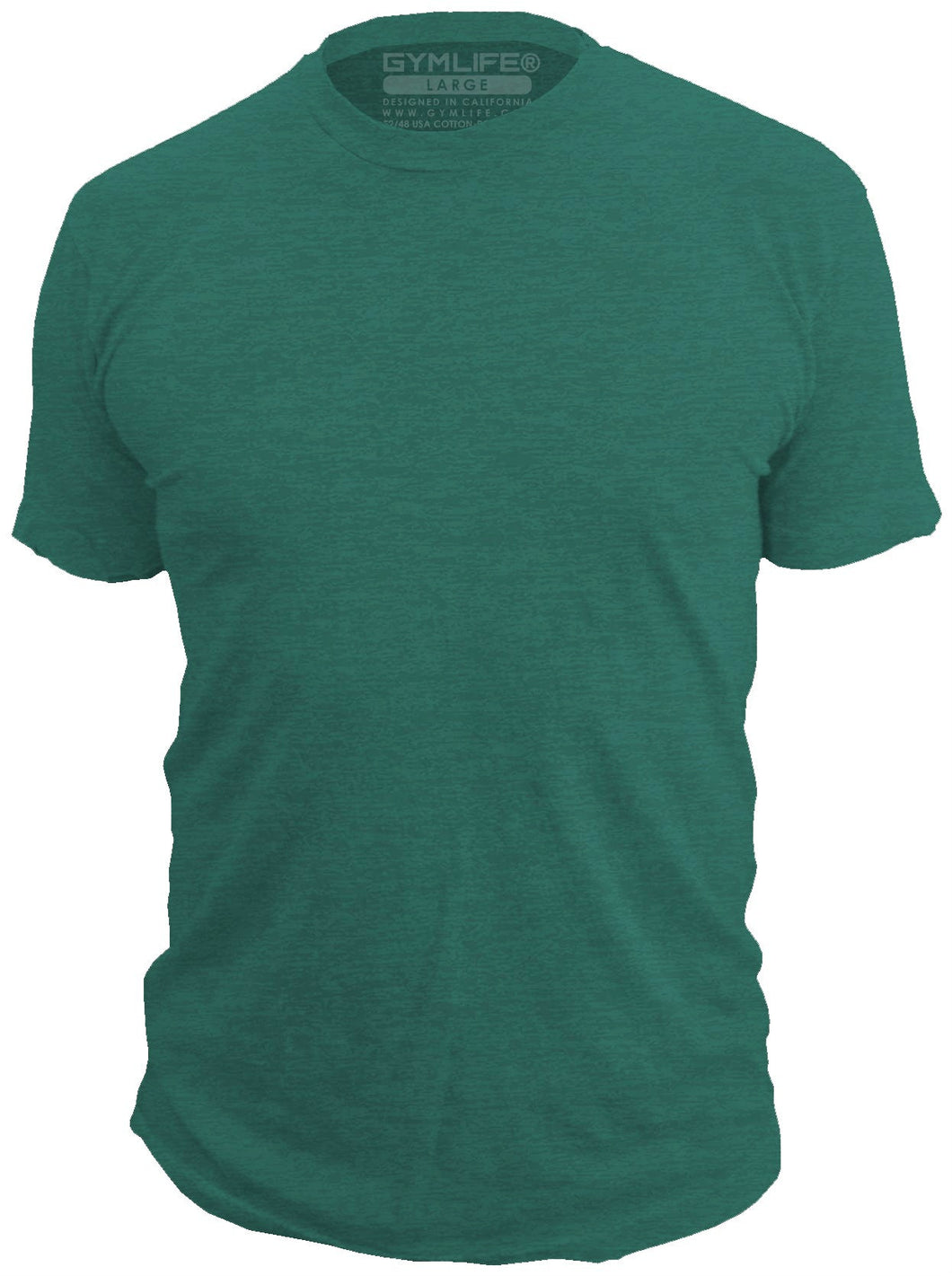 GYM LIFE - BLANK - Mens Athletic 52/48 Premium T-Shirt, Made of USA, Forest Green Heather