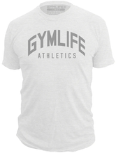 Load image into Gallery viewer, GYM LIFE - Archway - Mens Athletic 52/48 Performance Workout T-Shirt, White
