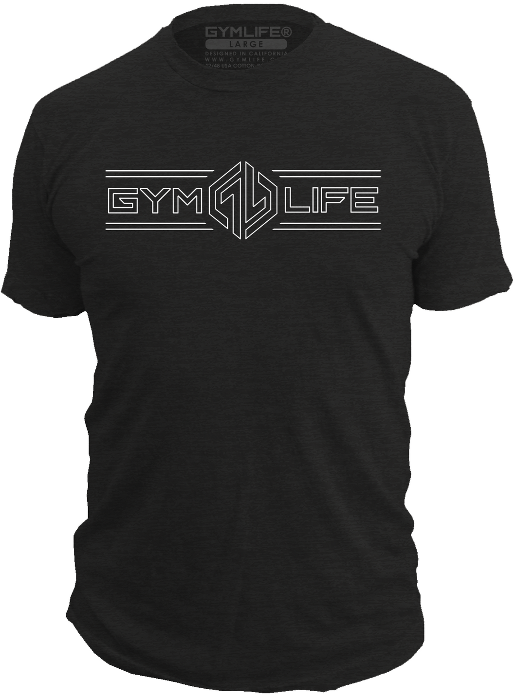 CIRCUIT - Mens Athletic 52/48 Performance Workout T-Shirt, Black