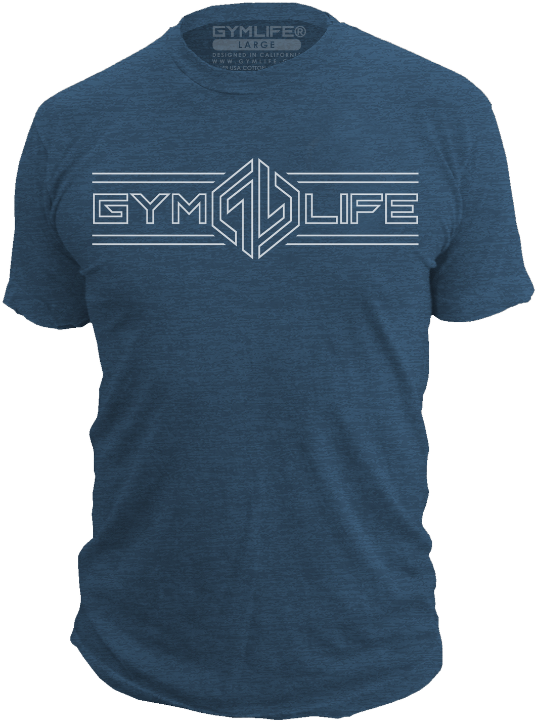 CIRCUIT - Mens Athletic 52/48 Performance Workout T-Shirt, Navy Heather
