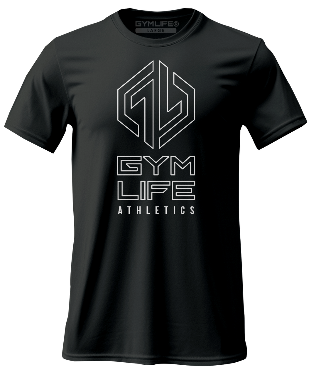FUSE - Mens Athletic 52/48 Performance Workout T-Shirt, Black
