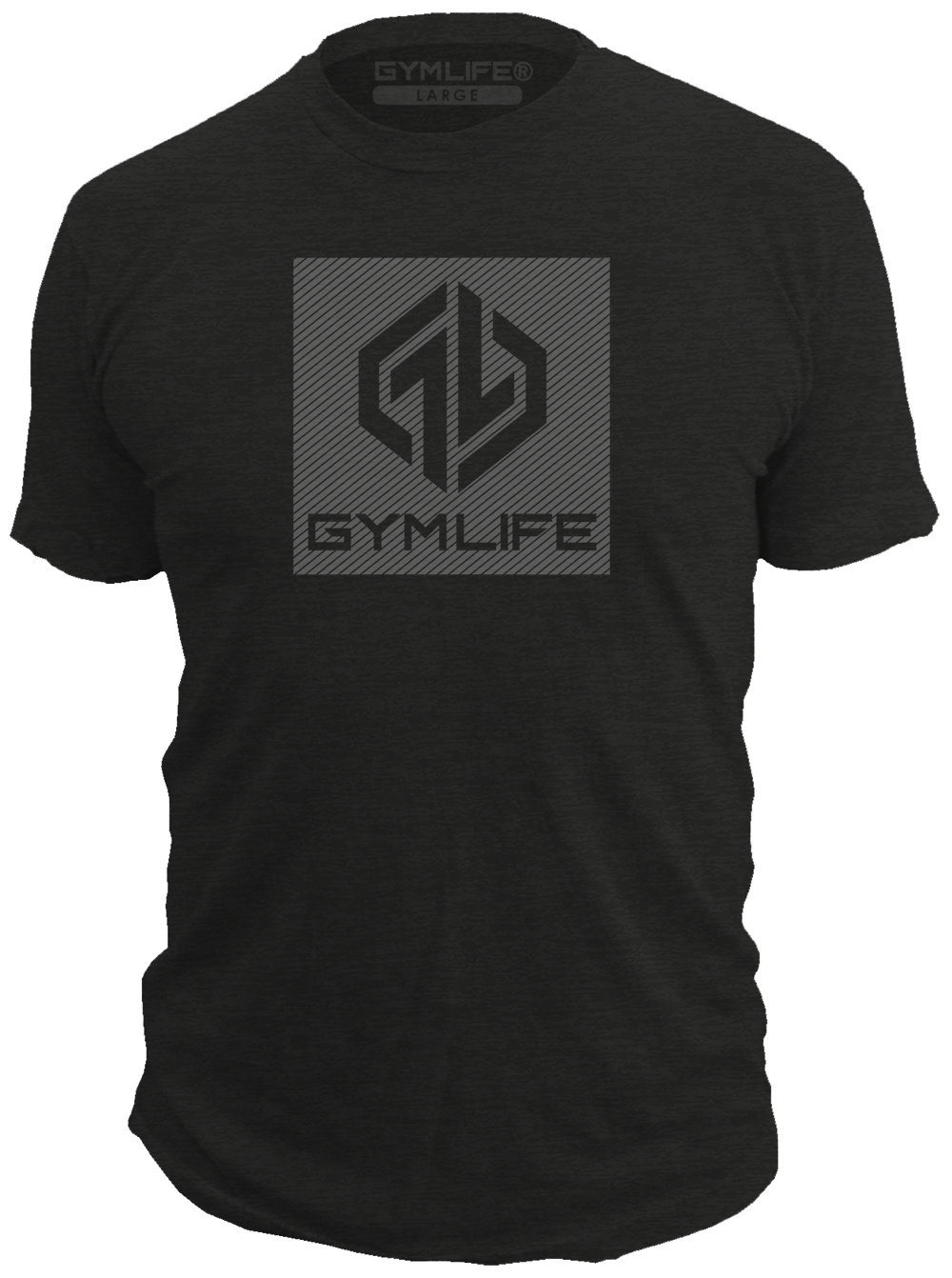 CROSS HATCH - Mens Athletic 52/48 Premium T-Shirt, Made of USA, Black