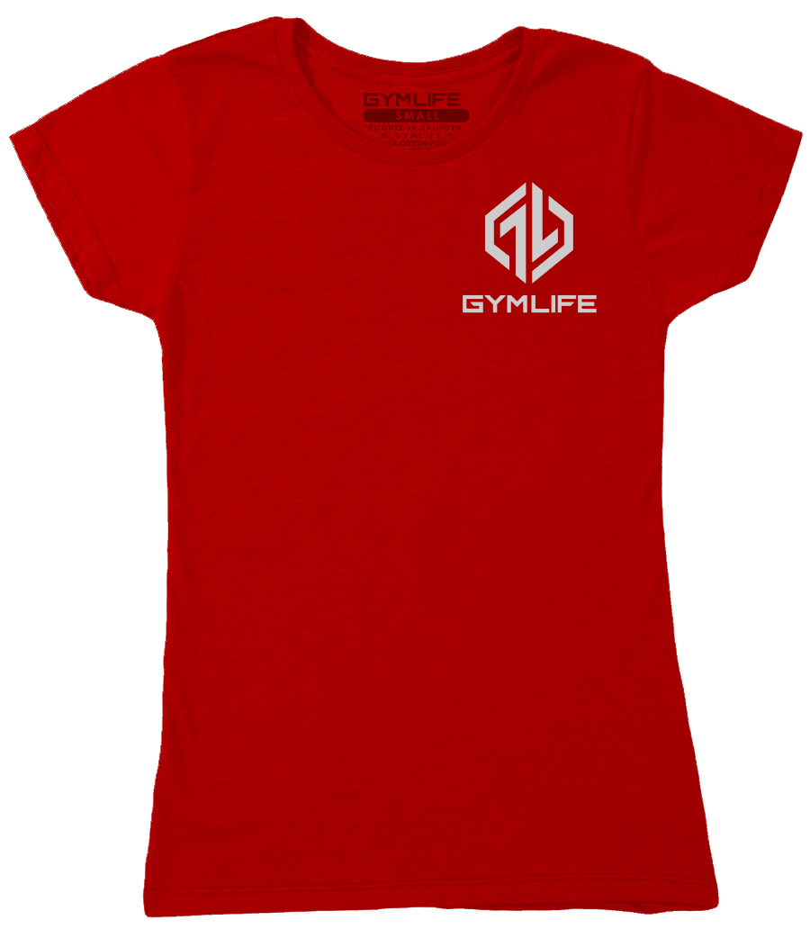 Gym Life Womens - Icon - 52/48 T-Shirt - Cherry Red