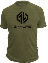 Load image into Gallery viewer, GYM LIFE - Nitron - Mens Athletic 52/48 Performance Workout T-Shirt, Olive
