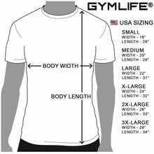 Load image into Gallery viewer, GYM LIFE - Power Up - Mens Athletic 52/48 Premium T-Shirt, Made of USA, Slate
