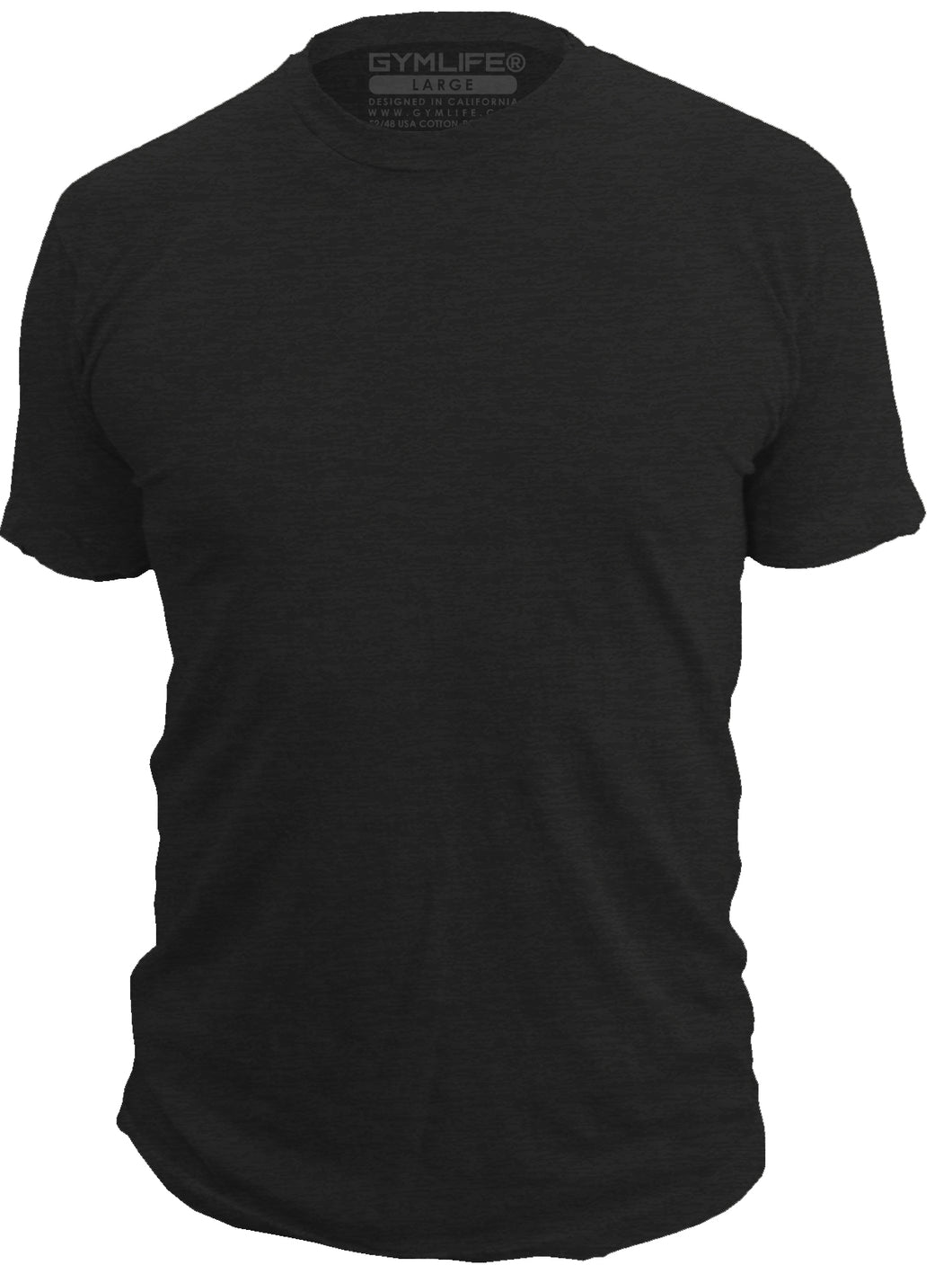 GYM LIFE - BLANK - Mens Athletic 52/48 Premium T-Shirt, Made of USA, Black