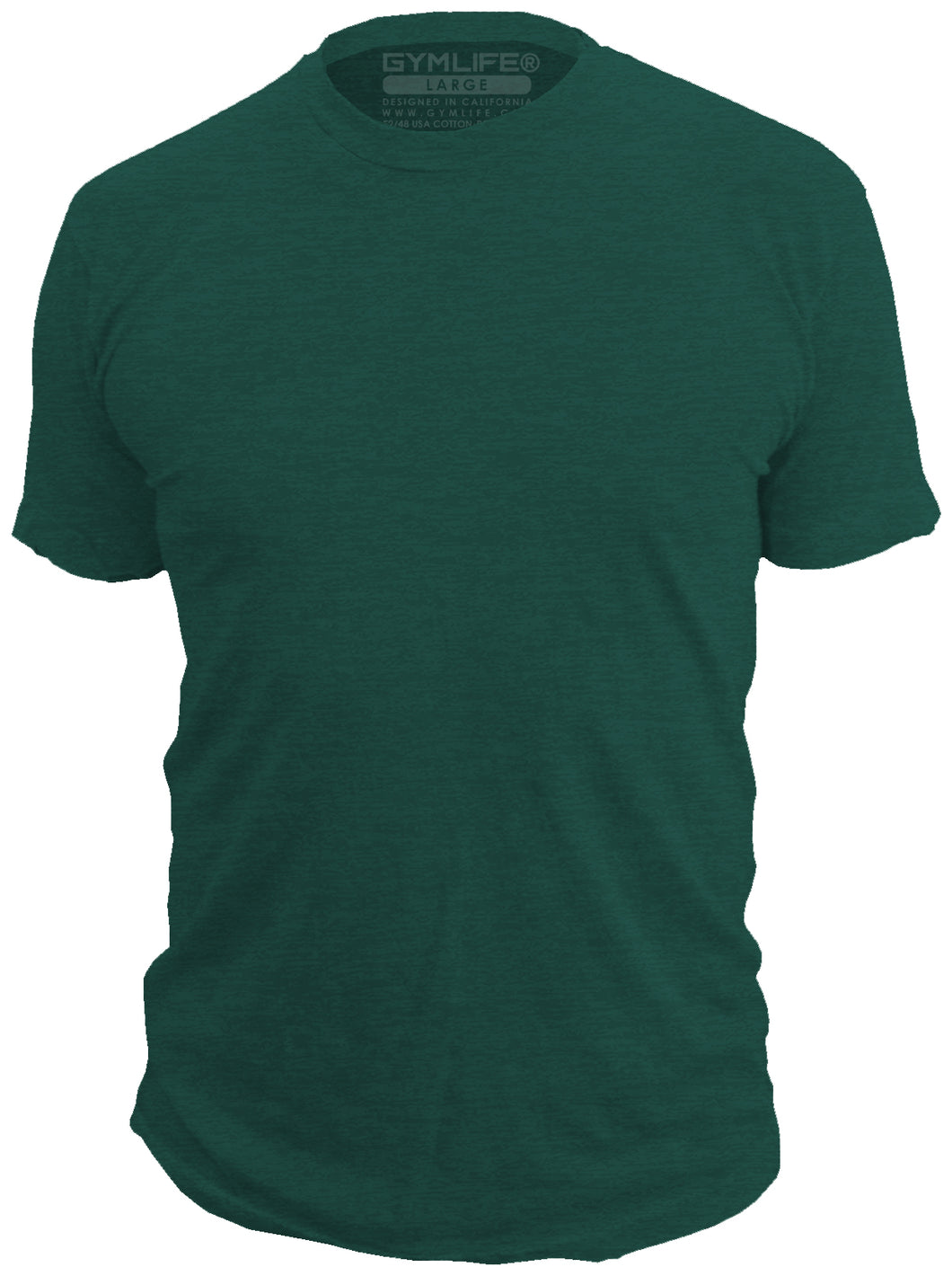GYM LIFE - BLANK - Mens Athletic 52/48 Premium T-Shirt, Made of USA, Forest Green Heather