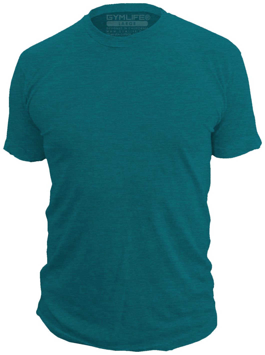GYM LIFE - BLANK - Mens Athletic 52/48 Premium T-Shirt, Made of USA, Ocean Blue Heather