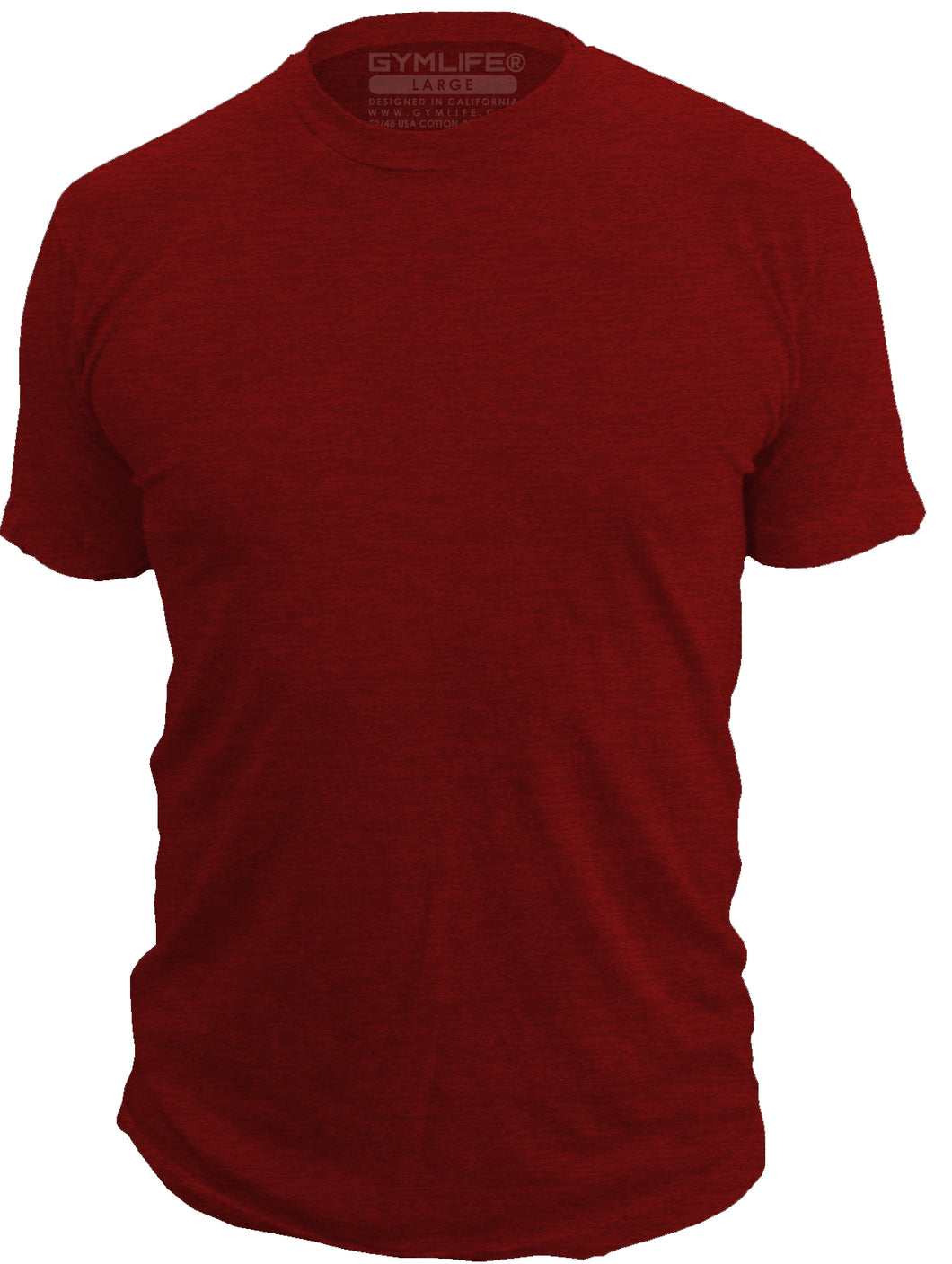 GYM LIFE - BLANK - Mens Athletic 52/48 Premium T-Shirt, Made of USA, Red Heather