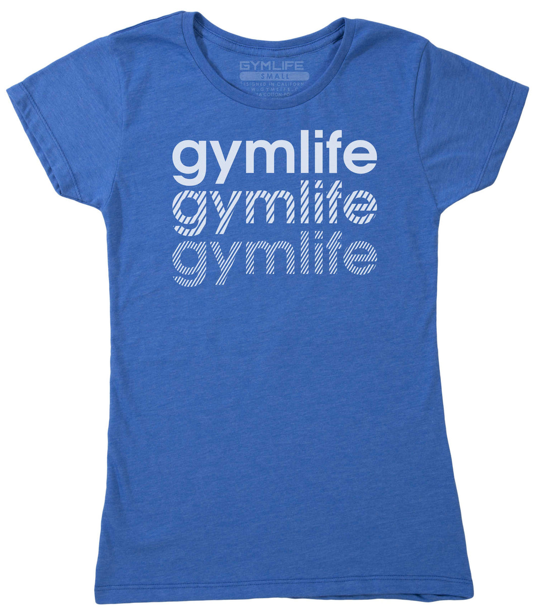 Gym Life® Womens - Petalume - 52/48 T-Shirt - Heather Blue